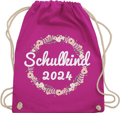 Shirtracer Turnbeutel Rucksack - Schulanfang & Einschulung Geschenk - Schulkind 2024 - Unisize - Fuchsia - schuleinführung geschenke mädchen schulkinder zum ersten schultag turn beutel taschen schule von Shirtracer