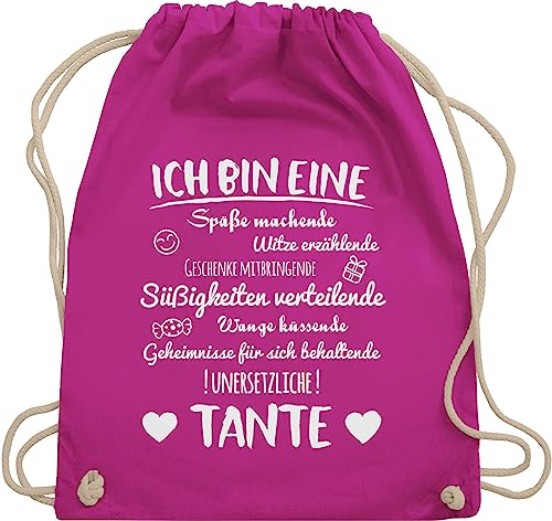 Shirtracer Turnbeutel Rucksack - Taschen - Ich bin eine Tante - Unisize - Fuchsia - aunt beste weil turnbuetel tantes coolste rucksäcke geschenk für die stoffrucksack fuer habe stofftaschen sprüche von Shirtracer