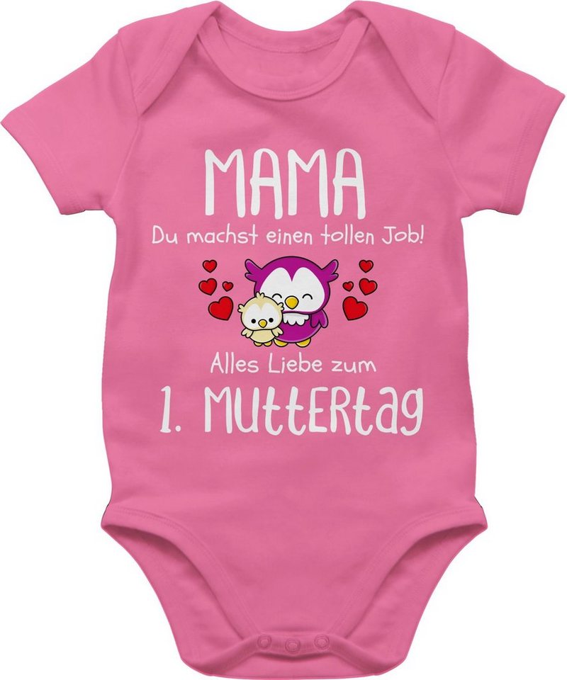 Shirtracer Shirtbody 1. Muttertag I Mama du machst einen tollen Job (1-tlg) Muttertagsgeschenk von Shirtracer