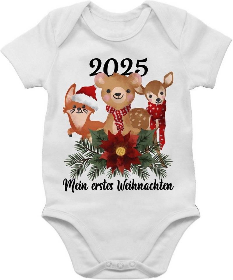 Shirtracer Shirtbody 2025 Mein erstes Weihnachten mit süßen Tieren - schwarz Weihnachten Kleidung Baby Shirtracer Shirtbody 2025 Mein erstes Weihnachten mit süßen Tieren - schwarz Weihnachten Kleidung Baby von Shirtracer
