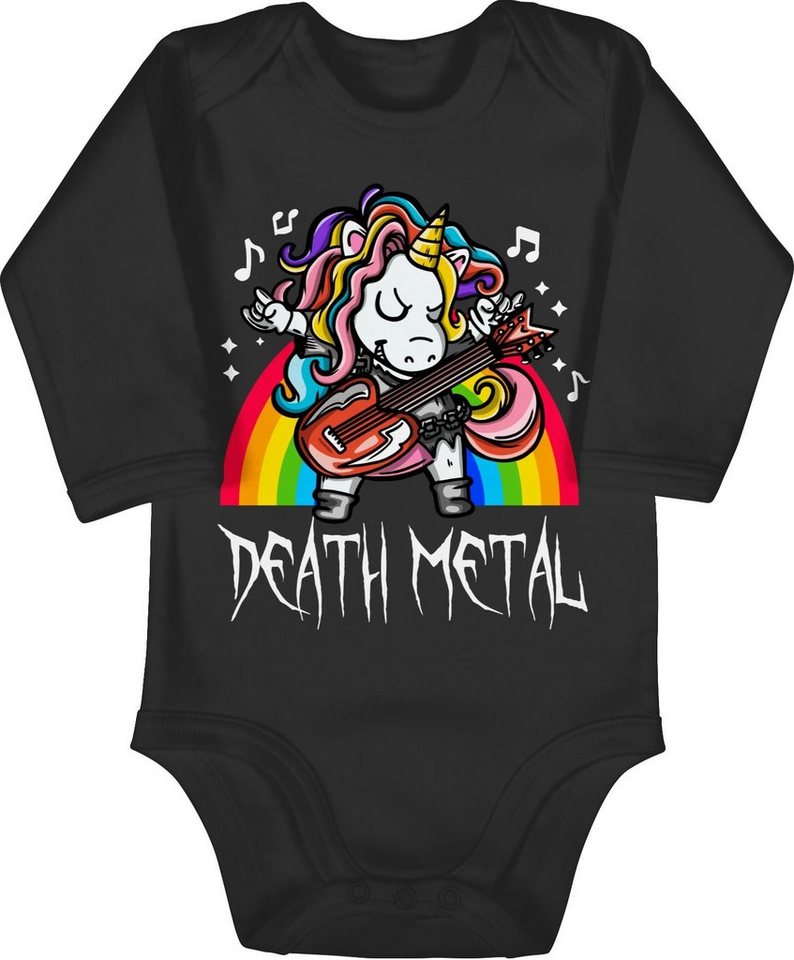 Shirtracer Shirtbody Death Metal Einhorn Sprüche Baby von Shirtracer