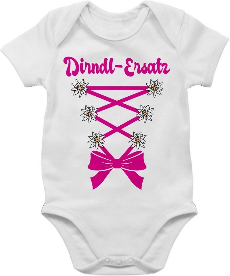 Shirtracer Shirtbody Dirndl-Ersatz Korsage - fuchsia Mode für Oktoberfest Baby Outfit von Shirtracer