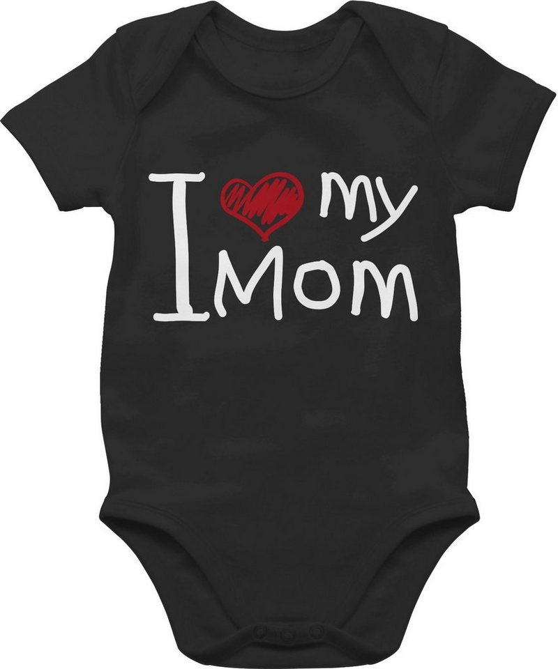 Shirtracer Shirtbody I love my mom quer weiß (1-tlg) Muttertagsgeschenk von Shirtracer