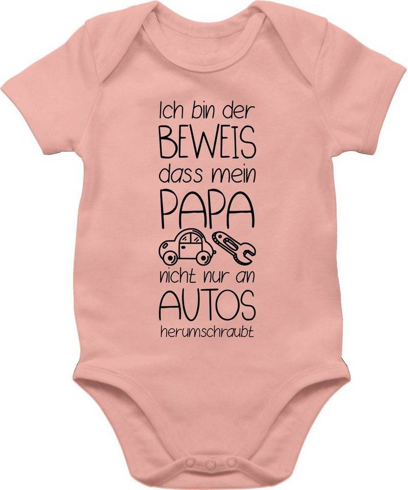 Shirtracer Shirtbody Ich bin der Beweis dass mein Papa nicht nur an Autos herumschraubt Sprüche Baby von Shirtracer