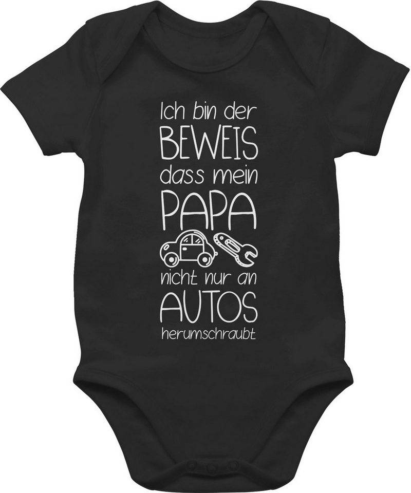 Shirtracer Shirtbody Ich bin der Beweis dass mein Papa nicht nur an Autos herumschraubt wei Sprüche Baby von Shirtracer