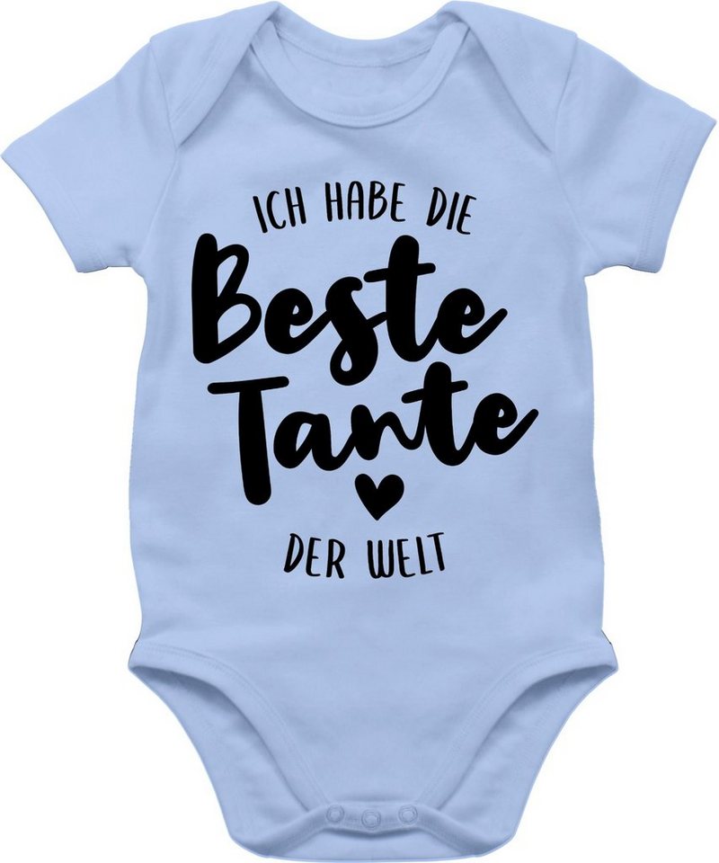 Shirtracer Shirtbody Ich habe die beste Tante der Welt schwarz Strampler Baby Mädchen & Junge von Shirtracer