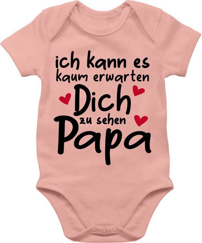 Shirtracer Shirtbody Ich kann es kaum erwarten dich zu sehen Papa Geschenk Vatertag Baby von Shirtracer