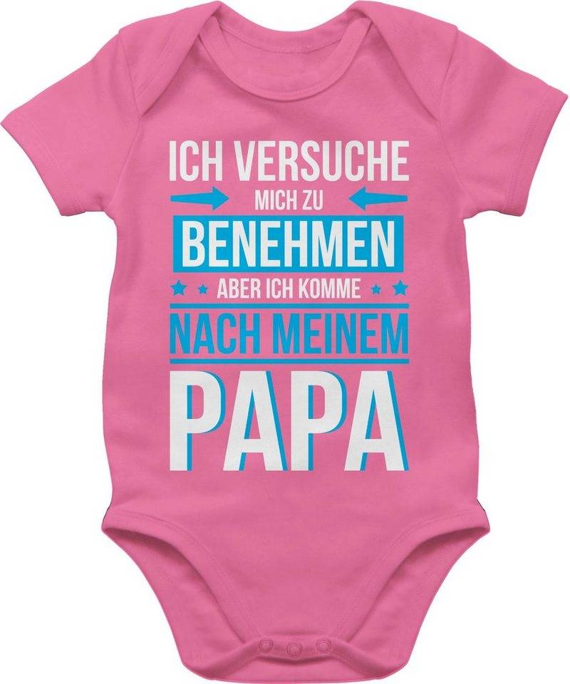 Shirtracer Shirtbody Ich versuche mich zu benehmen komme nach meinem Papa Sprüche Baby von Shirtracer