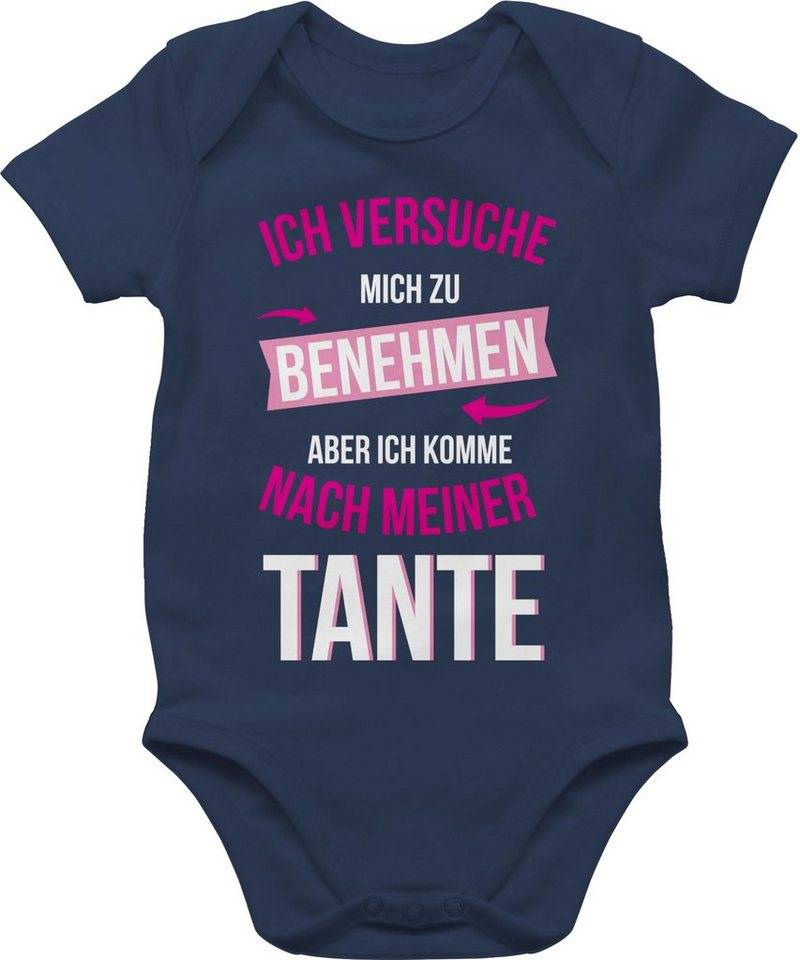 Shirtracer Shirtbody Ich versuche mich zu benehmen aber ich komme nach meiner Tante Sprüche Baby von Shirtracer