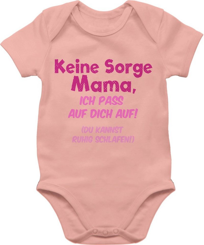 Shirtracer Shirtbody Keine Sorge Mama, ich pass auf dich auf! Du kannst ruhig schlafen! Strampler Baby Mädchen & Junge von Shirtracer