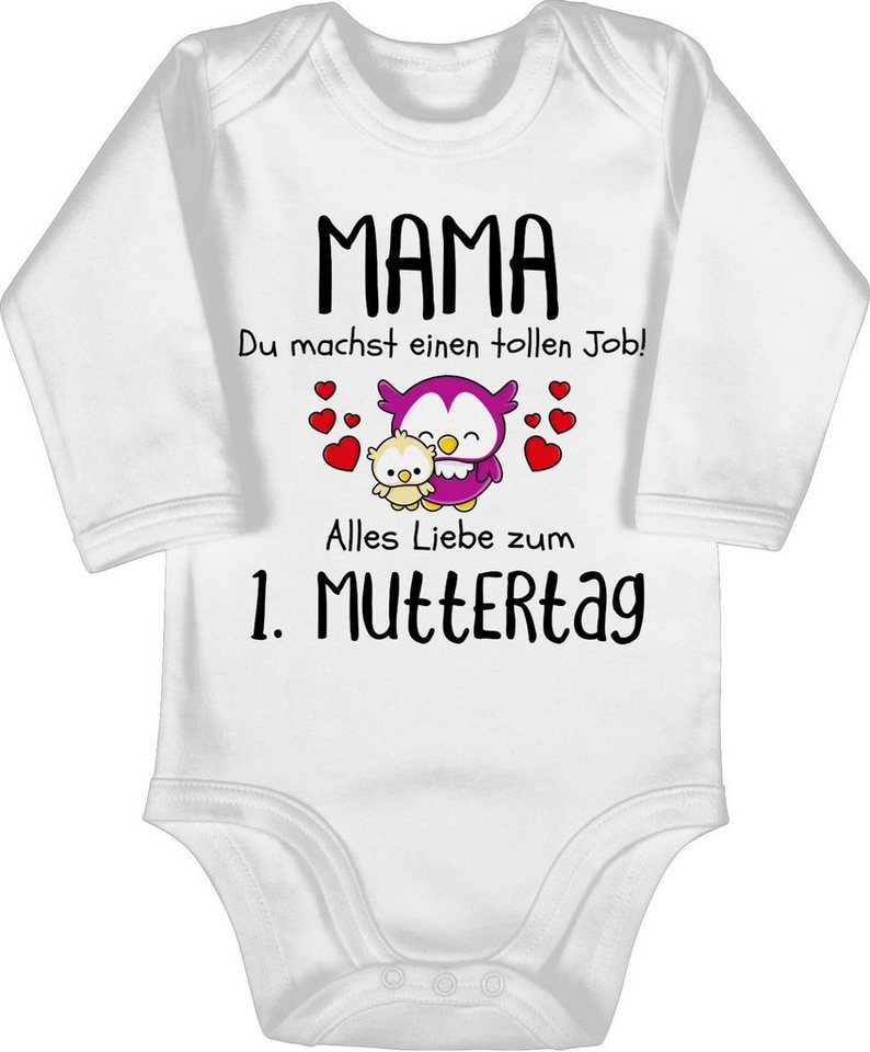 Shirtracer Shirtbody Mama du machst einen tollen Job 1. Muttertag I Erstes Muttertagsgesche (1-tlg) Muttertagsgeschenk von Shirtracer