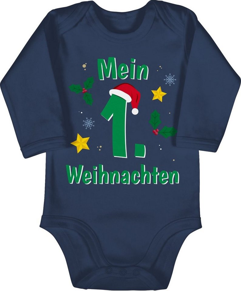 Shirtracer Shirtbody Mein 1. Weihnachten grün Weihnachten Kleidung Baby von Shirtracer