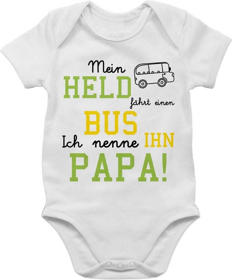 Shirtracer Shirtbody Mein Held fährt Bus Sprüche Baby von Shirtracer