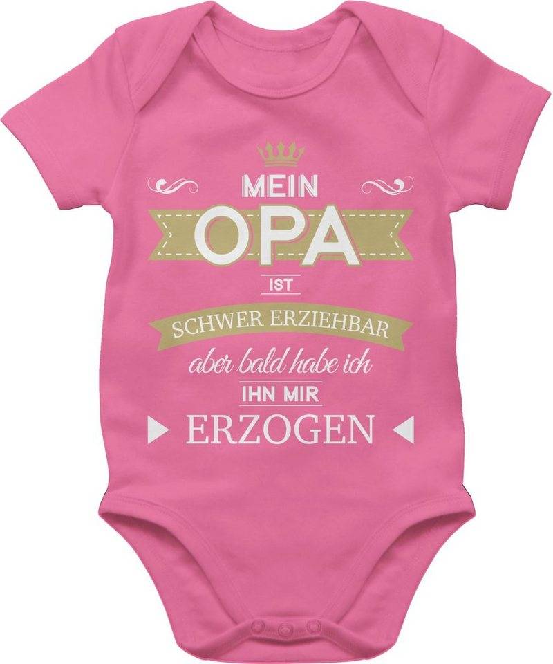 Shirtracer Shirtbody Mein Opa ist schwer erziehbar bald habe ich ihn mir erzogen Sprüche Baby von Shirtracer