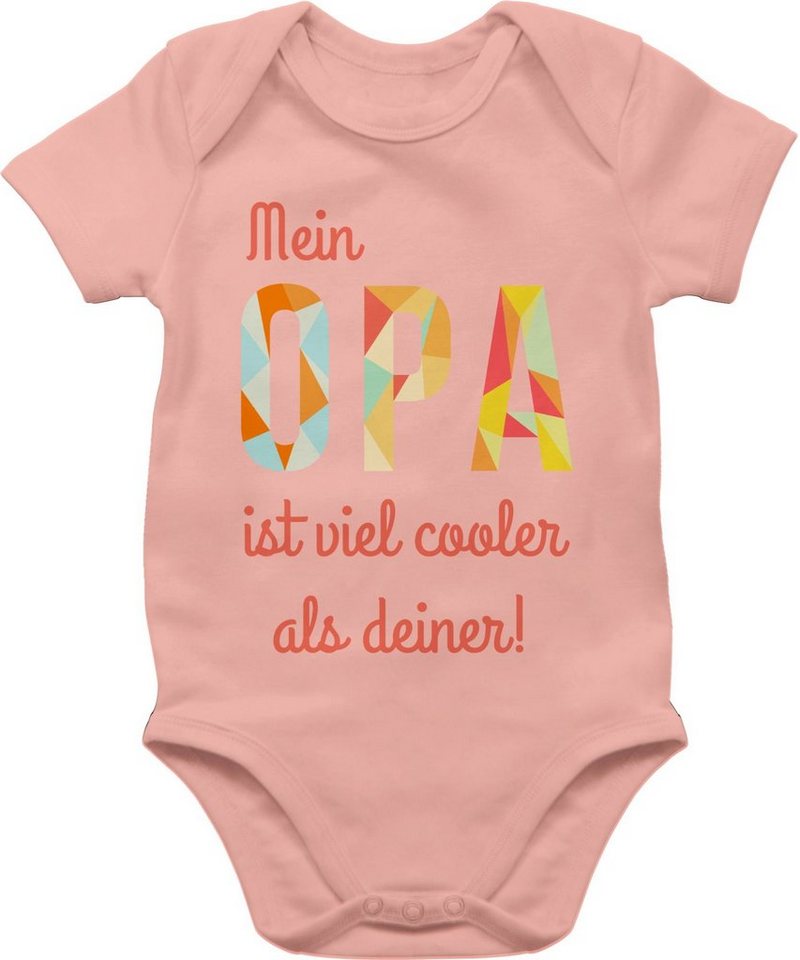 Shirtracer Shirtbody Mein Opa ist viel cooler als deiner Strampler Baby Mädchen & Junge von Shirtracer
