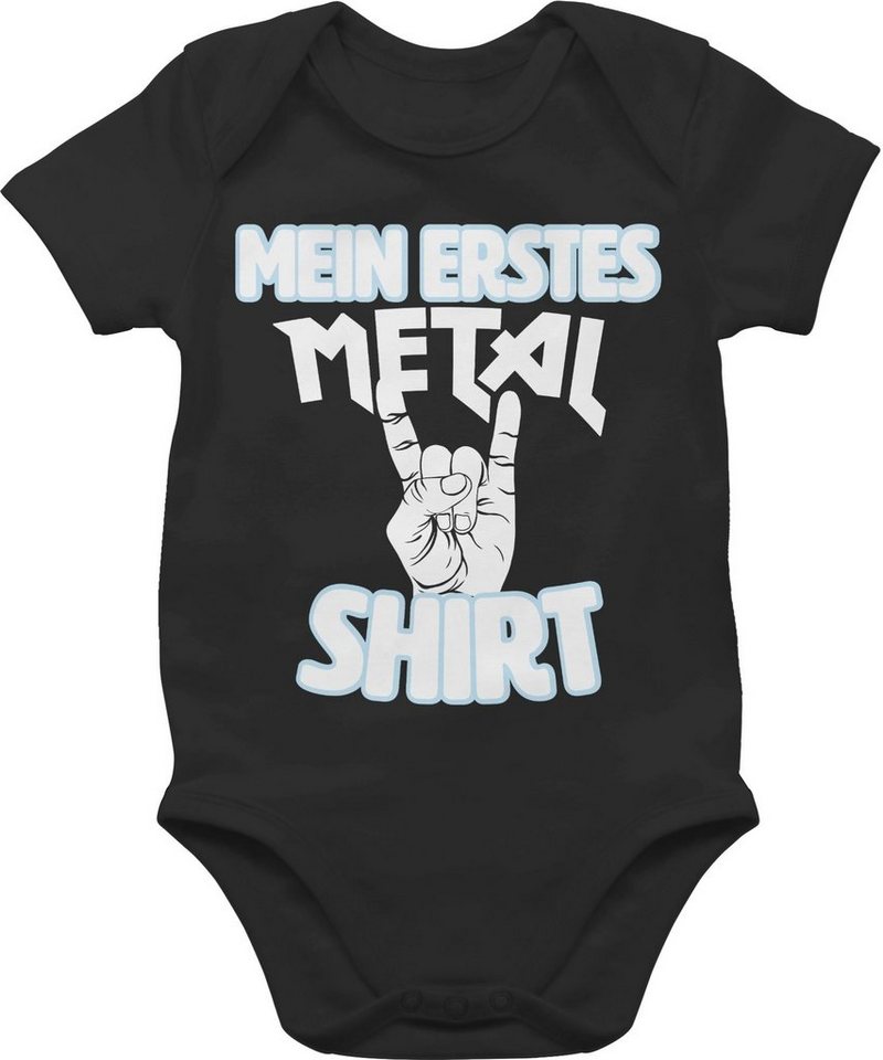 Shirtracer Shirtbody Mein erstes Metal Shirt weiß Sprüche Baby von Shirtracer