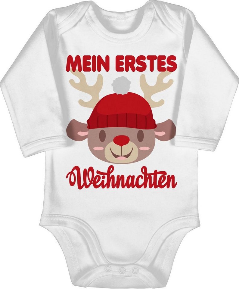 Shirtracer Shirtbody Mein erstes Weihnachten mit Rentier Weihnachten Kleidung Baby von Shirtracer