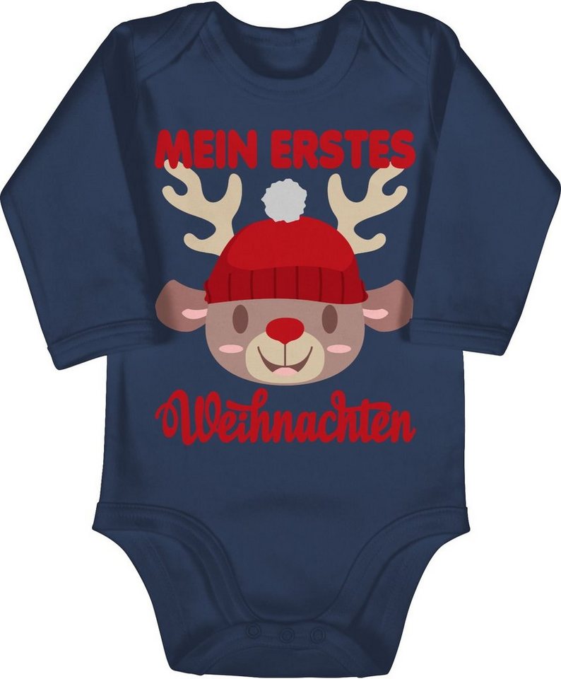 Shirtracer Shirtbody Mein erstes Weihnachten mit Rentier Weihnachten Kleidung Baby von Shirtracer