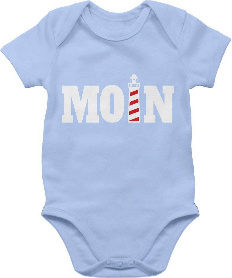 Shirtracer Shirtbody Moin mit Leuchtturm - weiß Sprüche Baby von Shirtracer