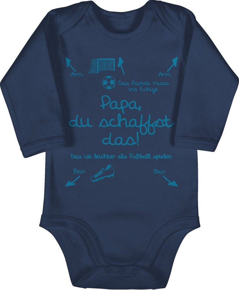 Shirtracer Shirtbody Papa du schaffst das Fußball Junge Strampler Baby Mädchen & Junge von Shirtracer
