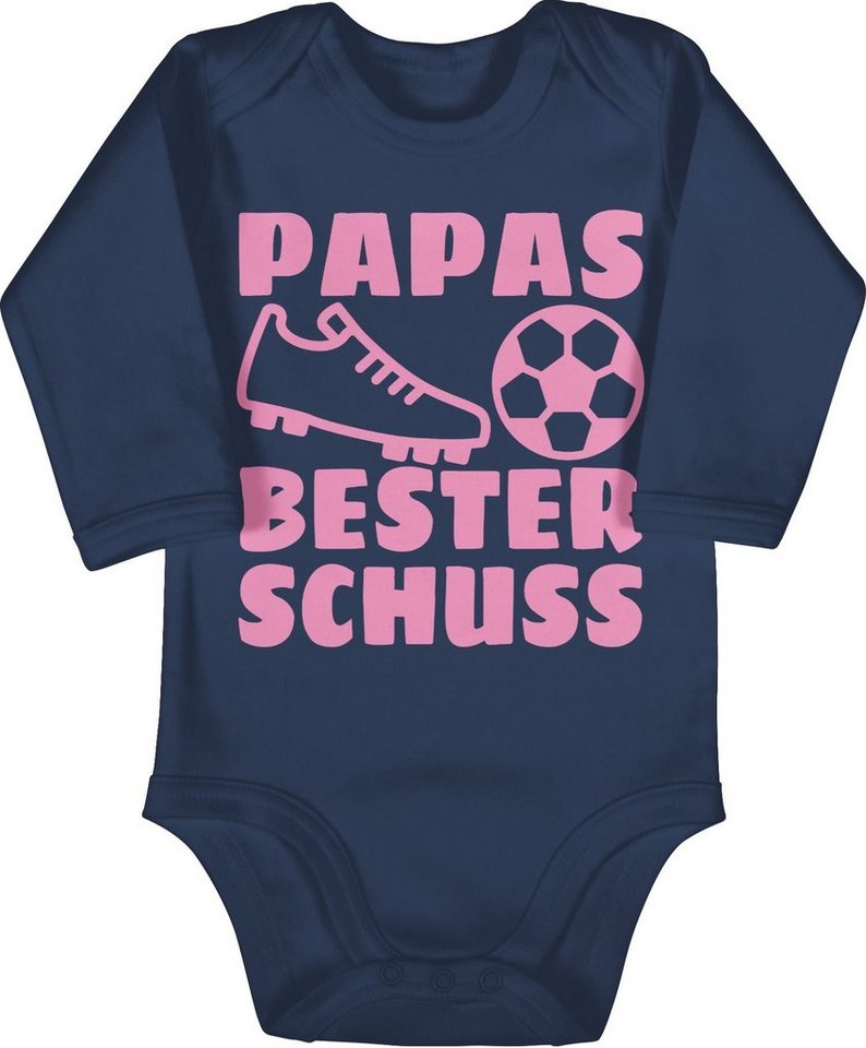 Shirtracer Shirtbody Papas bester Treffer mit Fussball - rosa Geschenk Vatertag Baby von Shirtracer