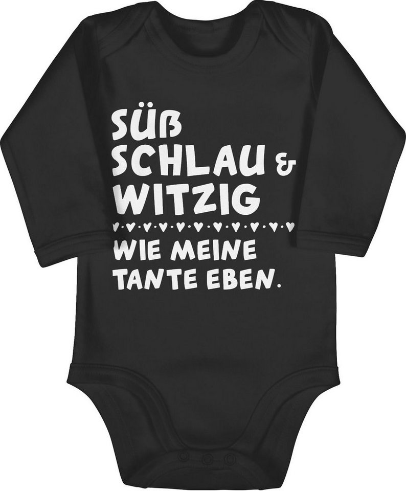 Shirtracer Shirtbody Süß schlau und witzig wie meine Tante eben I Sprüche Baby von Shirtracer