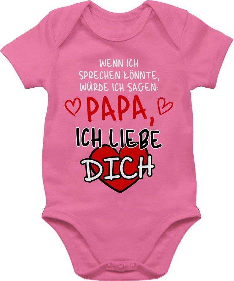 Shirtracer Shirtbody Wenn ich sprechen könnte, würde ich sagen: Papa, ich liebe dich weiß Geschenk Vatertag Baby von Shirtracer