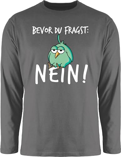 Langarmshirt Herren Langarm Shirt - Sprüche Statement mit Spruch - Bevor du fragst Nein - XXL - Dunkelgrau - sprueche Shirts Maenner t sprüchen nö Longsleeve Tshirt lustige t-Shirts spruechen no Langarmshirt Herren Langarm Shirt - Sprüche Statement mit Spruch - Bevor du fragst Nein - XXL - Dunkelgrau - sprueche Shirts Maenner t sprüchen nö Longsleeve Tshirt lustige t-Shirts spruechen no von Shirtracer