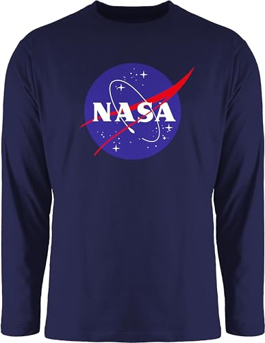 Langarmshirt Herren Langarm Shirt - Sprüche Statement - Raumfahrt NASA Meatball Logo I - M - Navy Blau - NASA-Langarmshirt Nerd Outfit zocker Space Tshirt t Geeks Geek Patch langarmherrenshirt Langarmshirt Herren Langarm Shirt - Sprüche Statement - Raumfahrt NASA Meatball Logo I - M - Navy Blau - NASA-Langarmshirt Nerd Outfit zocker Space Tshirt t Geeks Geek Patch langarmherrenshirt von Shirtracer