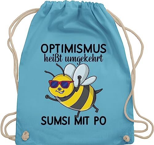 Turnbeutel Rucksack - Sprüche Statement Spruch - Optimismus heißt umgekehrt Sumsi mit Po I Büro Arbeitskollegen - Unisize - Hellblau - bienen tasche beutel+rucksack+mit+sprüchen sprueche bee Turnbeutel Rucksack - Sprüche Statement Spruch - Optimismus heißt umgekehrt Sumsi mit Po I Büro Arbeitskollegen - Unisize - Hellblau - bienen tasche beutel+rucksack+mit+sprüchen sprueche bee von Shirtracer