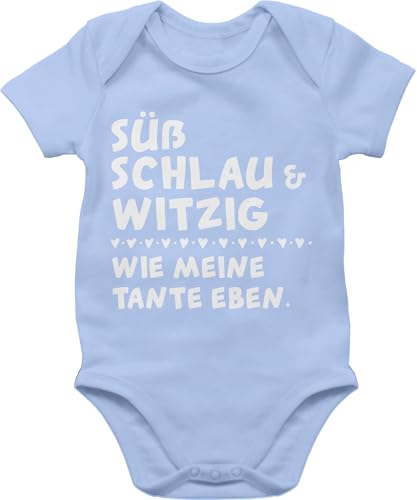 Baby Body Junge Mädchen - Sprüche - Süß schlau und witzig wie meine Tante eben I - 3/6 Monate - Babyblau - babygeschenke neffe babybody mit spruch spruche aunt bodys boy clothes babygeschenk Baby Body Junge Mädchen - Sprüche - Süß schlau und witzig wie meine Tante eben I - 3/6 Monate - Babyblau - babygeschenke neffe babybody mit spruch spruche aunt bodys boy clothes babygeschenk von Shirtracer
