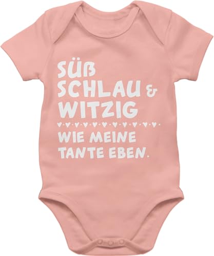 Baby Body Junge Mädchen - Sprüche - Süß schlau und witzig wie meine Tante eben I - 6/12 Monate - Babyrosa - babygeschenke neffe babybody mit spruch spruche aunt bodys boy clothes babygeschenk Baby Body Junge Mädchen - Sprüche - Süß schlau und witzig wie meine Tante eben I - 6/12 Monate - Babyrosa - babygeschenke neffe babybody mit spruch spruche aunt bodys boy clothes babygeschenk von Shirtracer