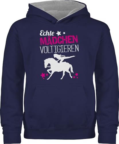 Pullover Kinder Hoodie Jungen Mädchen - Statement Sprüche - Sick - Flammen - 152 (12/13 Jahre) - Navy Blau/Grau meliert - pollover mädchenpullover polower hoody kapuzenpullover kinderhoodie von Shirtracer