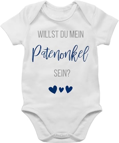 Baby Body Junge Mädchen - Willst du mein Patenonkel sein? Marine - 1/3 Monate - Weiß - strampler patenschaft für paten onkel taufpate fragen bodys möchtest werden geschenk sein babysachen Baby Body Junge Mädchen - Willst du mein Patenonkel sein? Marine - 1/3 Monate - Weiß - strampler patenschaft für paten onkel taufpate fragen bodys möchtest werden geschenk sein babysachen von Shirtracer