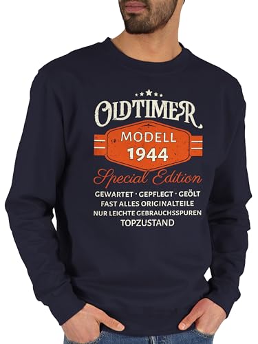 Shirtracer Sweater Pullover Sweatshirt Herren Damen - 80. Geburtstag - Oldtimer 1944 Modell Special Edition Original - XXL - Dunkelblau - 80.Geburtstag 1943 von Shirtracer