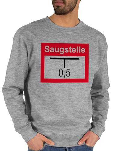 Shirtracer Sweater Pullover Sweatshirt Herren Damen - Feuerwehr - Saugstelle - XXL - Grau meliert - feuerwehrgeschenk Saufen pullis feuerwehrmann saugstellen feuerwehrgeschenkartikel Shirtracer Sweater Pullover Sweatshirt Herren Damen - Feuerwehr - Saugstelle - XXL - Grau meliert - feuerwehrgeschenk Saufen pullis feuerwehrmann saugstellen feuerwehrgeschenkartikel von Shirtracer