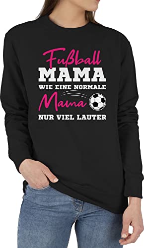 Sweater Pullover Sweatshirt Herren Damen - Fußball Mama - Wie eine normale Mama nur viel lauter I Frauen Fußball Mütter - M - Schwarz - fussball mum soccer muttertagsgeschenke fu ball mutter Sweater Pullover Sweatshirt Herren Damen - Fußball Mama - Wie eine normale Mama nur viel lauter I Frauen Fußball Mütter - M - Schwarz - fussball mum soccer muttertagsgeschenke fu ball mutter von Shirtracer