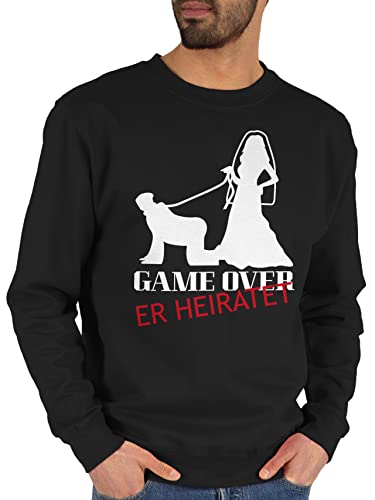 Sweater Pullover Sweatshirt Herren Damen - JGA Junggesellenabschied Männer - Game Over - Er Heiratet - L - Schwarz - jungesellenabschied groom pullis jungesselnabschied bräutigam polterabend Sweater Pullover Sweatshirt Herren Damen - JGA Junggesellenabschied Männer - Game Over - Er Heiratet - L - Schwarz - jungesellenabschied groom pullis jungesselnabschied bräutigam polterabend von Shirtracer