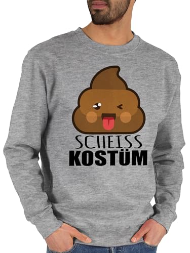 Shirtracer Sweater Pullover Sweatshirt Herren Damen - Karneval & Fasching - Emoticon Scheiß Kostüm - schwarz - XS - Grau meliert - Faschings Karnevals fassenacht Fastnacht köstüme Fasching, Fasching- Shirtracer Sweater Pullover Sweatshirt Herren Damen - Karneval & Fasching - Emoticon Scheiß Kostüm - schwarz - XS - Grau meliert - Faschings Karnevals fassenacht Fastnacht köstüme Fasching, Fasching- von Shirtracer