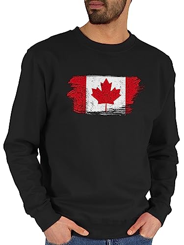 Shirtracer Sweater Pullover Sweatshirt Herren Damen - Länder Fahnen und Flaggen - Kanada Vintage - XXL - Schwarz - Country em Pulli Canada Blatt Flagge Shirtracer Sweater Pullover Sweatshirt Herren Damen - Länder Fahnen und Flaggen - Kanada Vintage - XXL - Schwarz - Country em Pulli Canada Blatt Flagge von Shirtracer