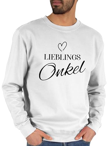 Sweater Pullover Sweatshirt Herren Damen - Lieblings Onkel Typografie - XXL - Grau meliert - geschenk lieblingsonkel pulli geschenke bester für den besten liebling beste liebster weltbester von Shirtracer