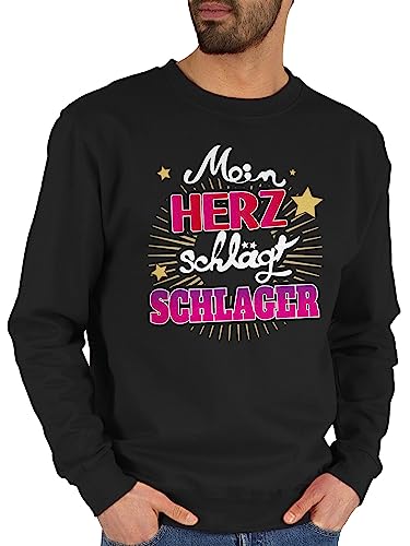Sweater Pullover Sweatshirt Herren Damen - Party Outfit - Mein Herz schlägt Schlager - XS - Schwarz - schlagerparty Malle schlagernacht schlagerfans Geschenk für schlagerfan schlaegt schlger Fan Sweater Pullover Sweatshirt Herren Damen - Party Outfit - Mein Herz schlägt Schlager - XS - Schwarz - schlagerparty Malle schlagernacht schlagerfans Geschenk für schlagerfan schlaegt schlger Fan von Shirtracer
