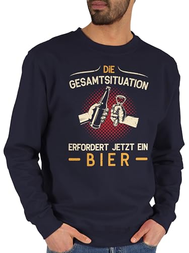Sweater Pullover Sweatshirt Herren Damen - Party & Alkohol - Die Gesamtsituation erfordert jetzt ein Bier - Geschenk Bierfreunde Vatertag - XXL - Dunkelblau - sauf sprüche alki saufen saufgeschenk Sweater Pullover Sweatshirt Herren Damen - Party & Alkohol - Die Gesamtsituation erfordert jetzt ein Bier - Geschenk Bierfreunde Vatertag - XXL - Dunkelblau - sauf sprüche alki saufen saufgeschenk von Shirtracer