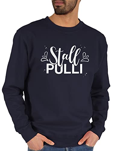 Shirtracer Sweater Pullover Sweatshirt Herren Damen - Pferde - Stallpulli Lettering - L - Dunkelblau - Pulli mit pferden pferdeliebhaber stall pullis sprüche Pferd reiten pferdespruch REIT pferdefans von Shirtracer