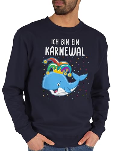 Shirtracer Sweater Pullover Sweatshirt Herren Damen - & - Karnewal Kostüm Fasching I Karneval I Fastnacht I Ich Bin EIN Karnewal - XXL - Dunkelblau - Faschings Karnevals fassenacht köstüme Fasching, von Shirtracer