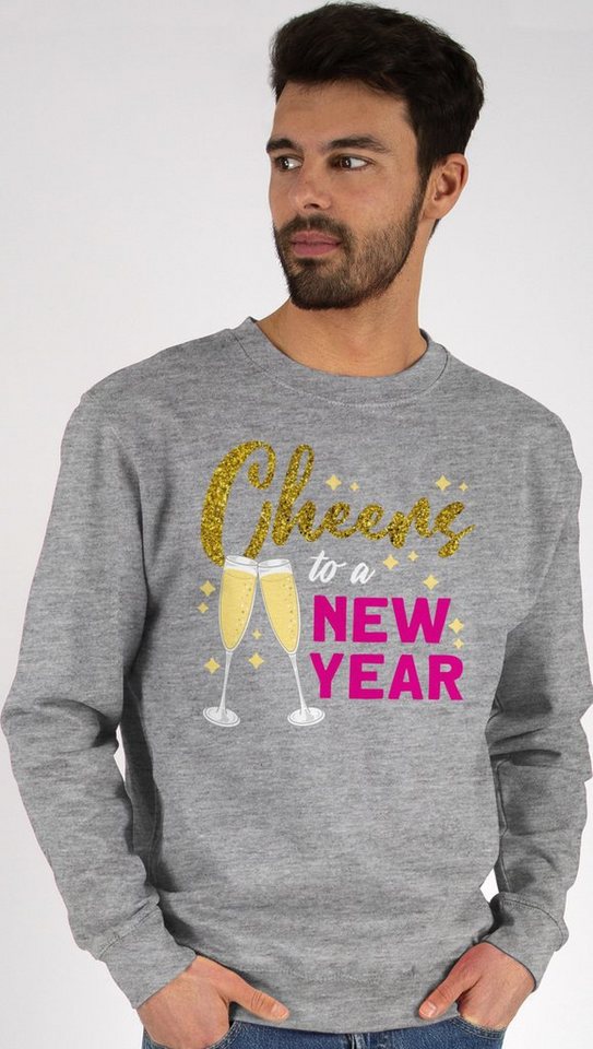 Shirtracer Sweatshirt Cheers to a new year (1-tlg) Silvester Erwachsene von Shirtracer