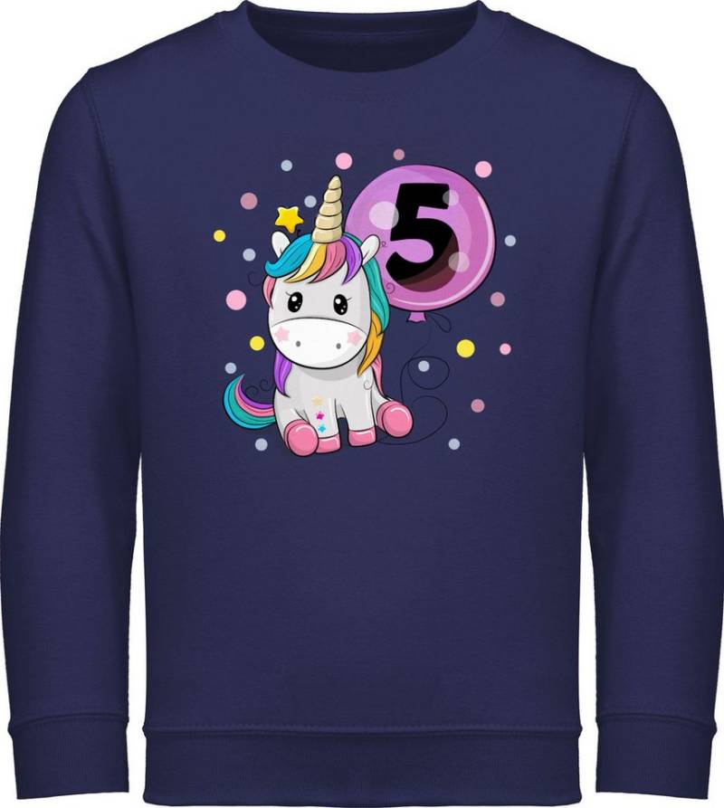 Shirtracer Sweatshirt Einhorn 5 Geburtstag Mädchen I Kindergeburtstag 5 Jahre 5. Geburtstag von Shirtracer