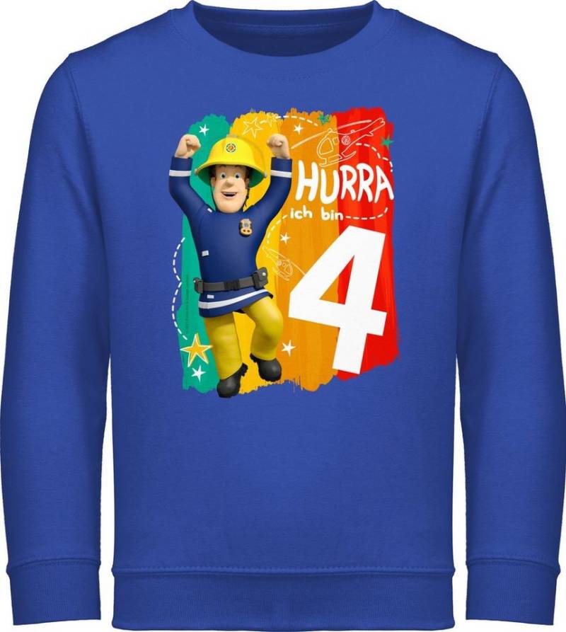 Shirtracer Sweatshirt Hurra ich bin Vier - Sam Feuerwehrmann Sam Mädchen von Shirtracer