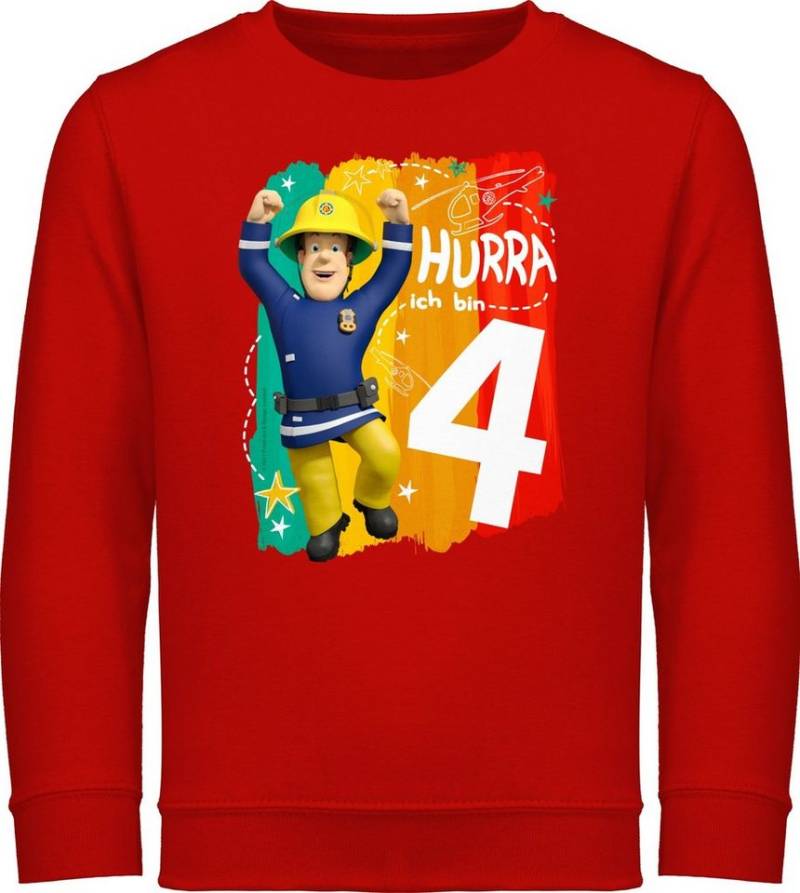 Shirtracer Sweatshirt Hurra ich bin Vier - Sam Feuerwehrmann Sam Mädchen von Shirtracer