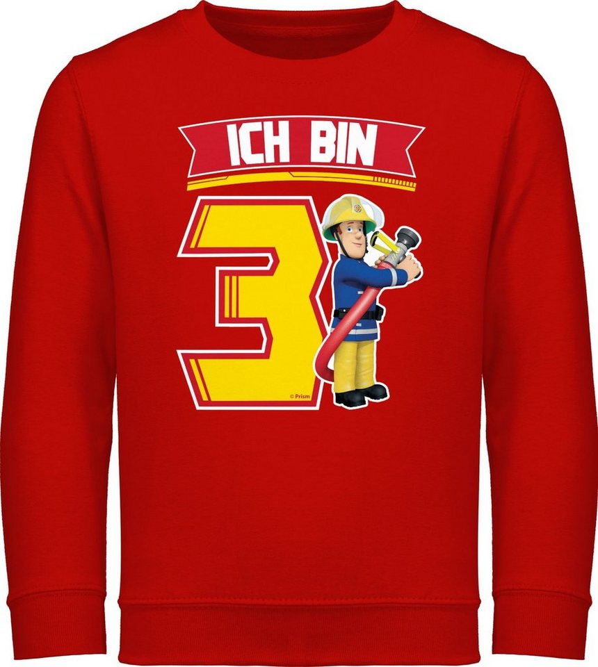 Shirtracer Sweatshirt Ich bin 3 - Sam Feuerwehrmann Sam Jungen von Shirtracer